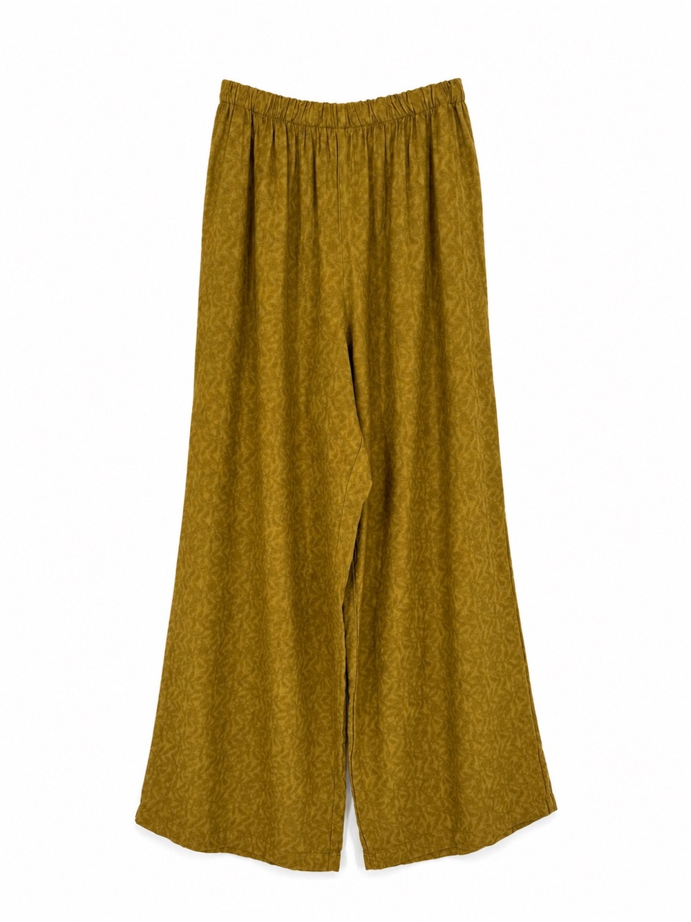 CP‎ Shades Rayon High-Waist Wide-Leg Pants Vine Textured Mustard Medium